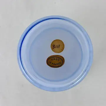 Vintage Blue Apothecary Jar with Stars Marked John Wanamaker