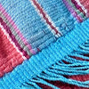 Vintage Bolivian Red Wool Fringed Poncho