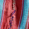 Vintage Bolivian Red Wool Fringed Poncho