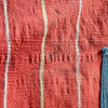 Vintage Bolivian Red Wool Fringed Poncho