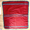 Vintage Bolivian Red Wool Fringed Poncho