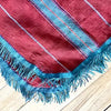 Vintage Bolivian Red Wool Fringed Poncho