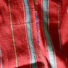 Vintage Bolivian Red Wool Fringed Poncho