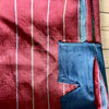 Vintage Bolivian Red Wool Fringed Poncho