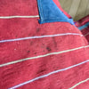 Vintage Bolivian Red Wool Fringed Poncho