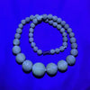 Vintage Butterscotch Amber Ribbed Bead Necklace