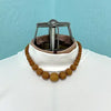 Vintage Butterscotch Amber Ribbed Bead Necklace