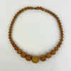 Vintage Butterscotch Amber Ribbed Bead Necklace