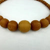 Vintage Butterscotch Amber Ribbed Bead Necklace