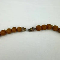 Vintage Butterscotch Amber Ribbed Bead Necklace