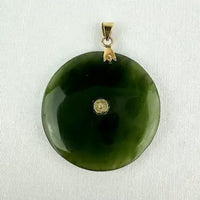 Vintage Chinese 14k Gold and Jade Pendant