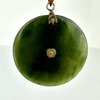 Vintage Chinese 14k Gold and Jade Pendant