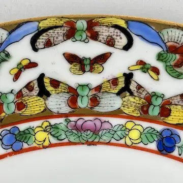Vintage Chinese Export 1000 Butterlies with Roses Plate