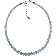 Vintage Chinese Export Lacy Blue Agate Beaded Necklace