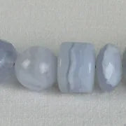 Vintage Chinese Export Lacy Blue Agate Beaded Necklace