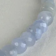 Vintage Chinese Export Lacy Blue Agate Beaded Necklace