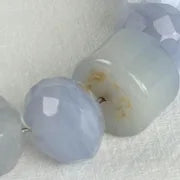 Vintage Chinese Export Lacy Blue Agate Beaded Necklace