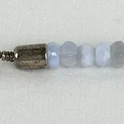 Vintage Chinese Export Lacy Blue Agate Beaded Necklace