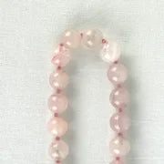 Vintage Chinese Export Rose Quartz Beaded Necklace