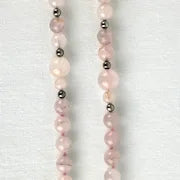 Vintage Chinese Export Rose Quartz Beaded Necklace