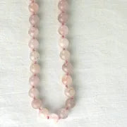 Vintage Chinese Export Rose Quartz Beaded Necklace