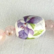 Vintage Chinese Export Rose Quartz Beaded Necklace