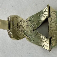 Vintage Chinese Tibetan Silver Cuff Bracelet