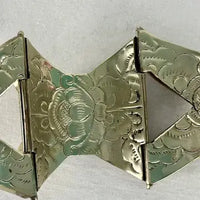 Vintage Chinese Tibetan Silver Cuff Bracelet