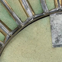 Vintage Crimped Brass Sunburst Mirror