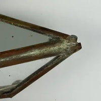 Vintage Crimped Brass Sunburst Mirror