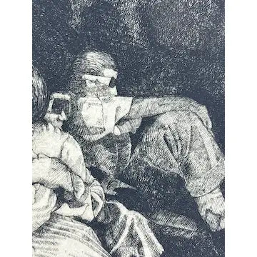 Vintage Deborah Haylor Signed Etching Titled “1000 Theaters”