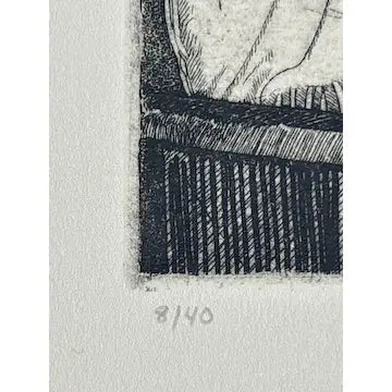Vintage Deborah Haylor Signed Etching Titled “1000 Theaters”