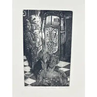 Vintage Deborah Haylor Signed Numbered Etching Jukebox Boogie Woogie