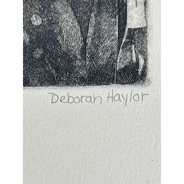 Vintage Deborah Haylor Signed Numbered Etching Jukebox Boogie Woogie