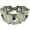 Vintage Didae Sterling and Lapis Link Bracelet 8” Length