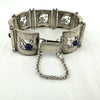 Vintage Didae Sterling and Lapis Link Bracelet 8” Length