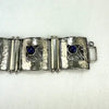 Vintage Didae Sterling and Lapis Link Bracelet 8” Length