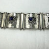 Vintage Didae Sterling and Lapis Link Bracelet 8” Length