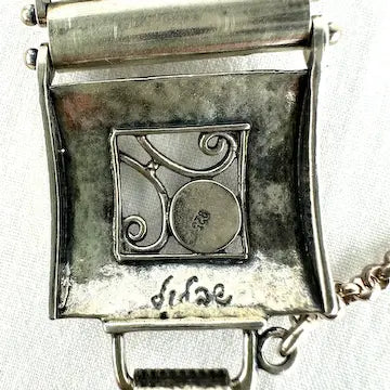 Vintage Didae Sterling and Lapis Link Bracelet 8” Length
