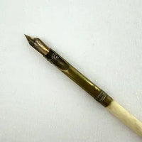 Vintage Dip Pen with 14K gold Nib and Bone Handle