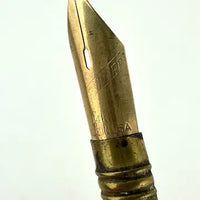 Vintage Dip Pen with 14K gold Nib and Bone Handle