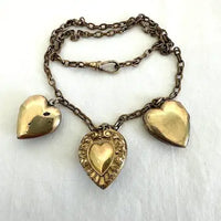 Vintage FM Co Gold Filled Heart Locket Necklace