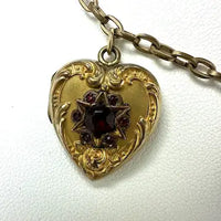 Vintage FM Co Gold Filled Heart Locket Necklace