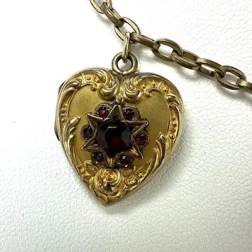 Vintage FM Co Gold Filled Heart Locket Necklace