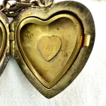 Vintage FM Co Gold Filled Heart Locket Necklace