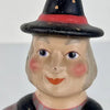 Vintage Folk Art Halloween Witch Choir Boy Pumpkin Candle