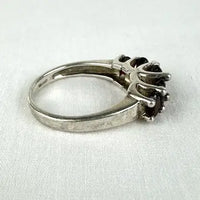Vintage Garnet and Sterling Silver Ring Size 7.5