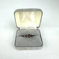 Vintage Garnet and Sterling Silver Ring Size 7.5
