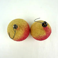 Vintage German Unsilvered Glass Fruit Ornaments