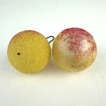 Vintage German Unsilvered Glass Fruit Ornaments
